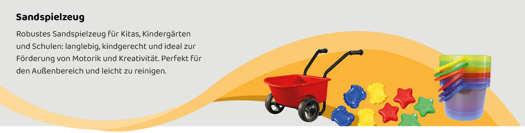 Sandspielzeug Robustes Sandspielzeug für Kinder – rote Schubkarre, bunte Sandformen und Eimer-Set, ideal für Kita, Kindergarten und Schule