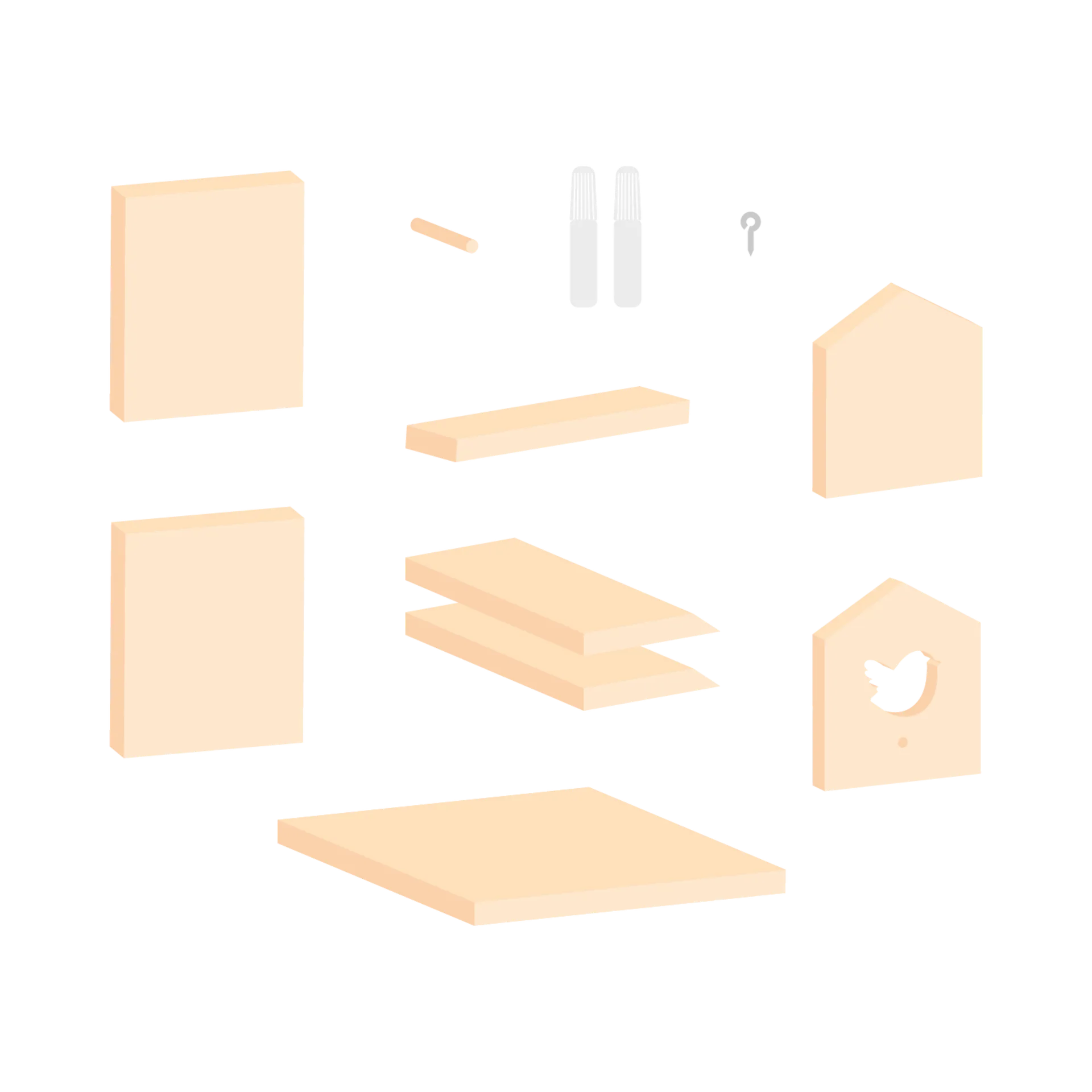 Vogelhaus 1 DIY aus Holz