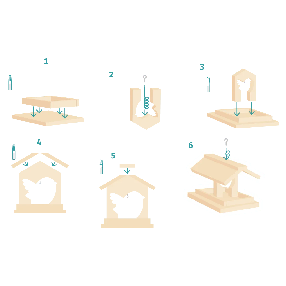 Vogelhaus 2 DIY aus Holz