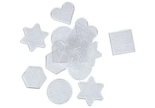 13076_1 Bügelperlen Steckplatten | transparent | Dragon Toys