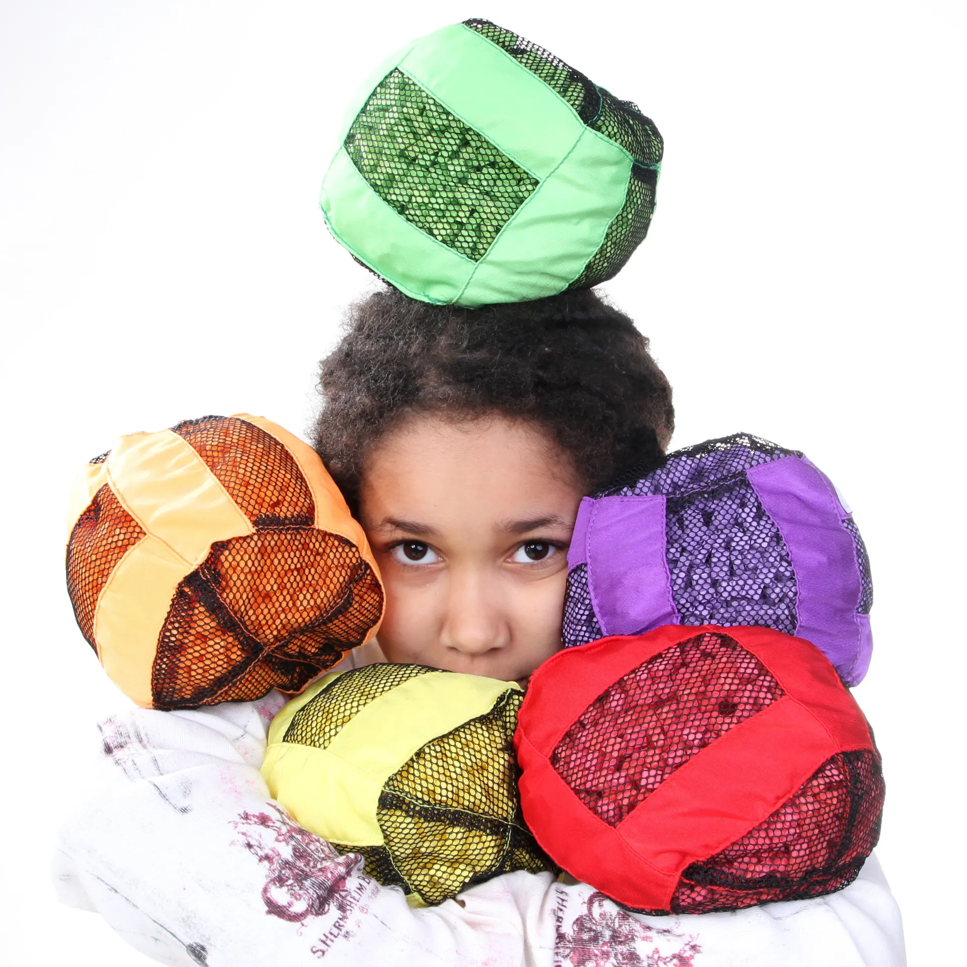 Bunte Erfolgsbaelle aus Nylon in verschiedenen Farben, ideal für Jonglage, Therapie mit Kind