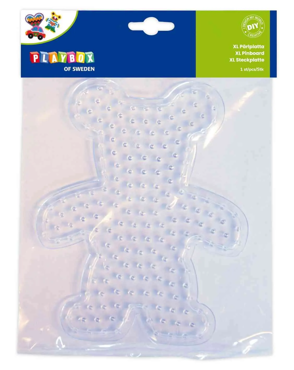 XL Bügelperlen Steckplatten | transparent | 3er Set | Dragon Toys