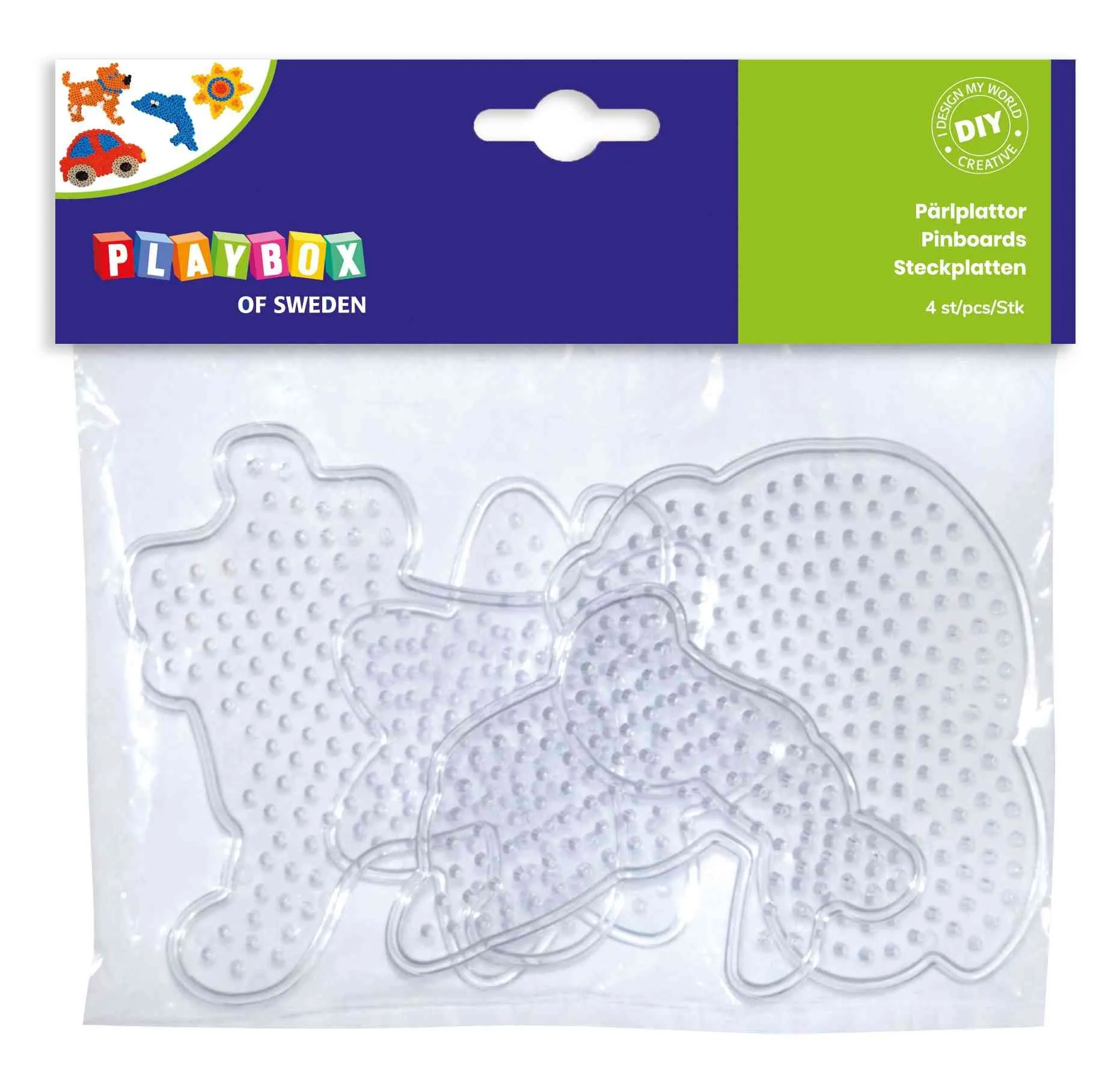 13072_1 Bügelperlen Steckplatten | transparent | Dragon Toys