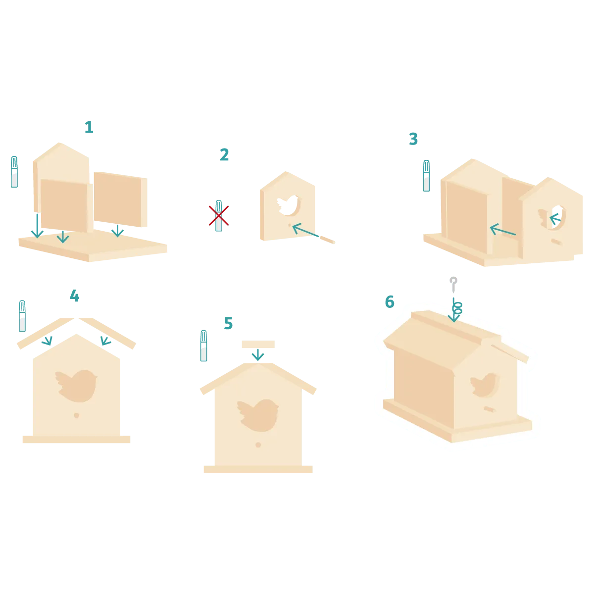 Vogelhaus 1 DIY aus Holz